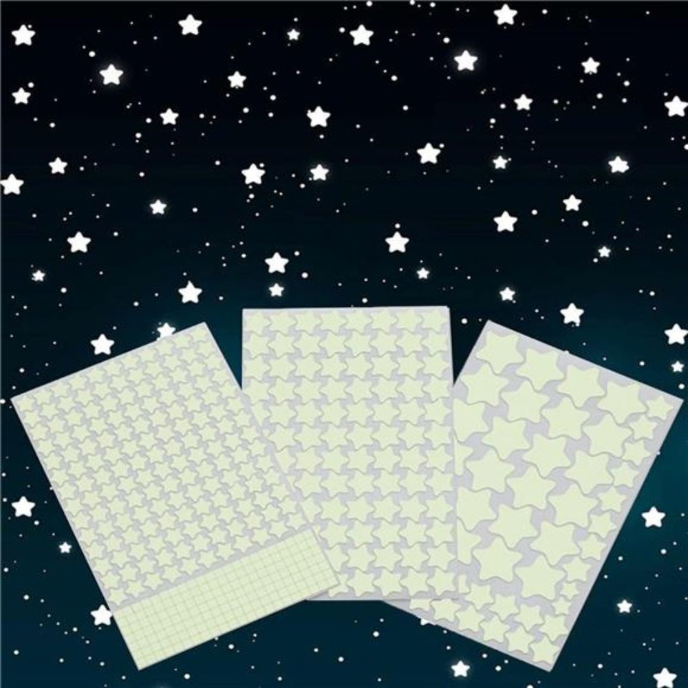 Glow in The Dark Stars Wall Stickers, Glowing Stars for Ceiling and Wall Decals